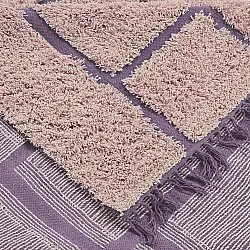 Ryijymatot - Lindley Natural Cotton Shaggy (pinkki/violetti)