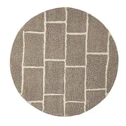 Pyöreä matot - Lindley Natural Cotton Shaggy (taupe/harmaa)