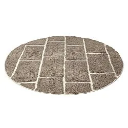 Pyöreä matot - Lindley Natural Cotton Shaggy (taupe/harmaa)