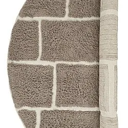 Pyöreä matot - Lindley Natural Cotton Shaggy (taupe/harmaa)