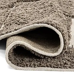 Pyöreä matot - Lindley Natural Cotton Shaggy (taupe/harmaa)