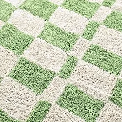 Pyöreät matot - Maranello Natural Cotton Shaggy (vihreä)