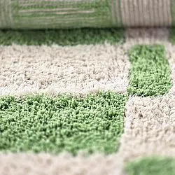 Pyöreät matot - Maranello Natural Cotton Shaggy (vihreä)