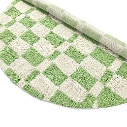Pyöreät matot - Maranello Natural Cotton Shaggy (vihreä)