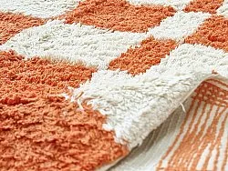 Pyöreä matot - Maranello Natural Cotton Shaggy (oranssi)