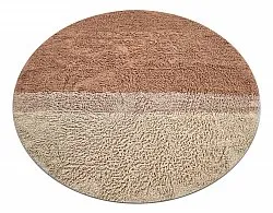 Pyöreä matot - Mareto Natural Cotton Shaggy (ruskea)