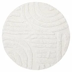 Pyöreä matot - Margo Natural Cotton Shaggy (offwhite)