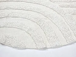 Pyöreä matot - Mavis Natural Cotton Shaggy (offwhite)