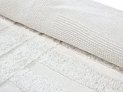 Pyöreä matot - Mavis Natural Cotton Shaggy (offwhite)