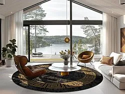 Pyöreät matot - Myra (musta/kulta)