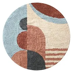 Pyöreä matot - Osmery Natural Cotton Shaggy (multi)