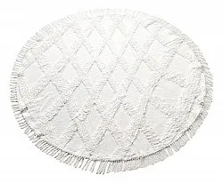 Pyöreä matot - Pamplona Natural Cotton Shaggy (offwhite)