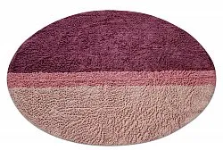 Pyöreä matot - Pione Natural Cotton Shaggy (vaaleanpunainen)