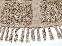 Pyöreä matot - Salem Natural Cotton Shaggy (taupe)