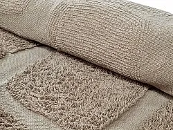 Pyöreä matot - Salem Natural Cotton Shaggy (taupe)