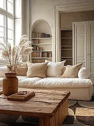 Ryijymatot - Siberia Natural Cotton Shaggy (beige/ruskea)