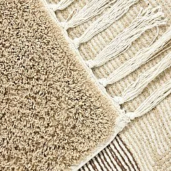 Ryijymatot - Siberia Natural Cotton Shaggy (beige/ruskea)