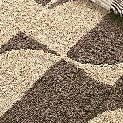 Ryijymatot - Siberia Natural Cotton Shaggy (beige/ruskea)
