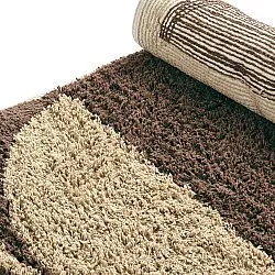 Ryijymatot - Siberia Natural Cotton Shaggy (beige/ruskea)