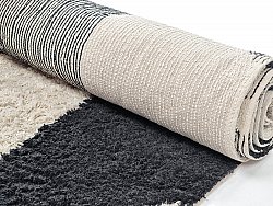 Ryijymatot - Siberia Natural Cotton Shaggy (offwhite/musta)