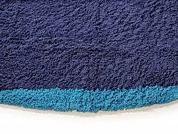 Pyöreä matot - Taro Natural Cotton Shaggy (sininen)