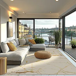 Wilton-matto - Vieste (beige/kulta)