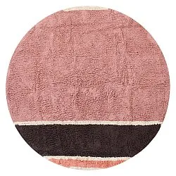 Pyöreä matot - Vinci Natural Cotton Shaggy (vaaleanpunainen)