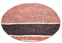 Pyöreä matot - Vinci Natural Cotton Shaggy (vaaleanpunainen)