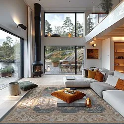 Wilton-matto - Zafer (harmaa/beige)