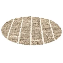 Pyöreät matot - Zola Natural Cotton Shaggy (beige)