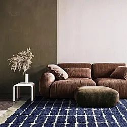 Ryijymatot - Zola Natural Cotton Shaggy (sininen)