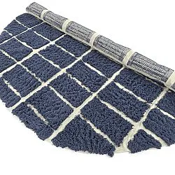 Pyöreät matot - Zola Natural Cotton Shaggy (sininen)