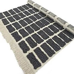 Ryijymatot - Zola Natural Cotton Shaggy (tumman harmaa)