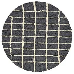 Pyöreät matot - Zola Natural Cotton Shaggy (tumman harmaa)