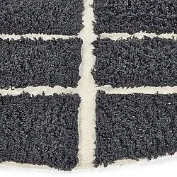Pyöreät matot - Zola Natural Cotton Shaggy (tumman harmaa)