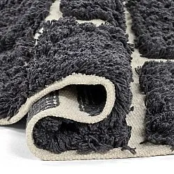 Pyöreät matot - Zola Natural Cotton Shaggy (tumman harmaa)