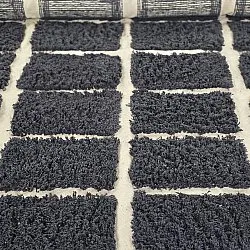 Pyöreät matot - Zola Natural Cotton Shaggy (tumman harmaa)