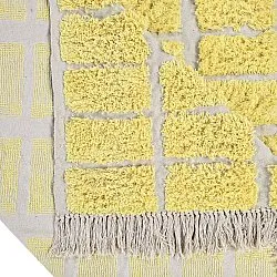 Ryijymatot - Zola Natural Cotton Shaggy (keltainen)