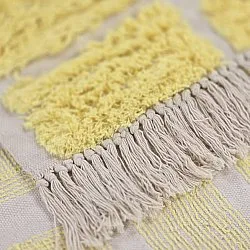 Ryijymatot - Zola Natural Cotton Shaggy (keltainen)
