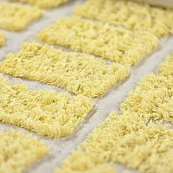 Ryijymatot - Zola Natural Cotton Shaggy (keltainen)