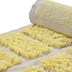Ryijymatot - Zola Natural Cotton Shaggy (keltainen)
