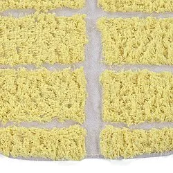 Pyöreät matot - Zola Natural Cotton Shaggy (keltainen)