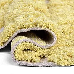 Pyöreät matot - Zola Natural Cotton Shaggy (keltainen)