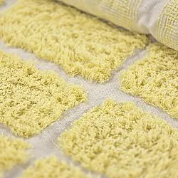 Pyöreät matot - Zola Natural Cotton Shaggy (keltainen)