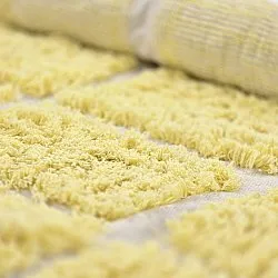 Pyöreät matot - Zola Natural Cotton Shaggy (keltainen)