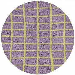 Pyöreät matot - Zola Natural Cotton Shaggy (violetti)