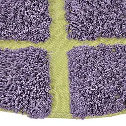 Pyöreät matot - Zola Natural Cotton Shaggy (violetti)