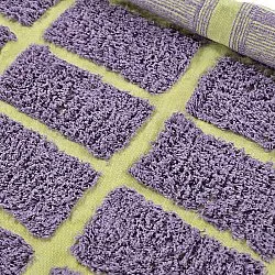 Pyöreät matot - Zola Natural Cotton Shaggy (violetti)