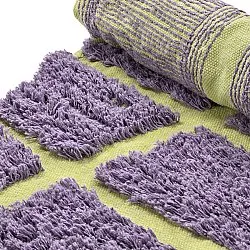 Pyöreät matot - Zola Natural Cotton Shaggy (violetti)