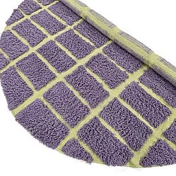 Pyöreät matot - Zola Natural Cotton Shaggy (violetti)